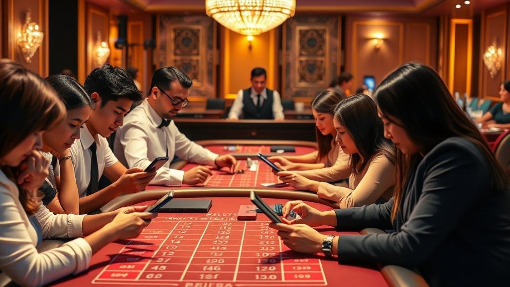 การวางเดิมพันบาคาร่าบนแท็บเล็ต