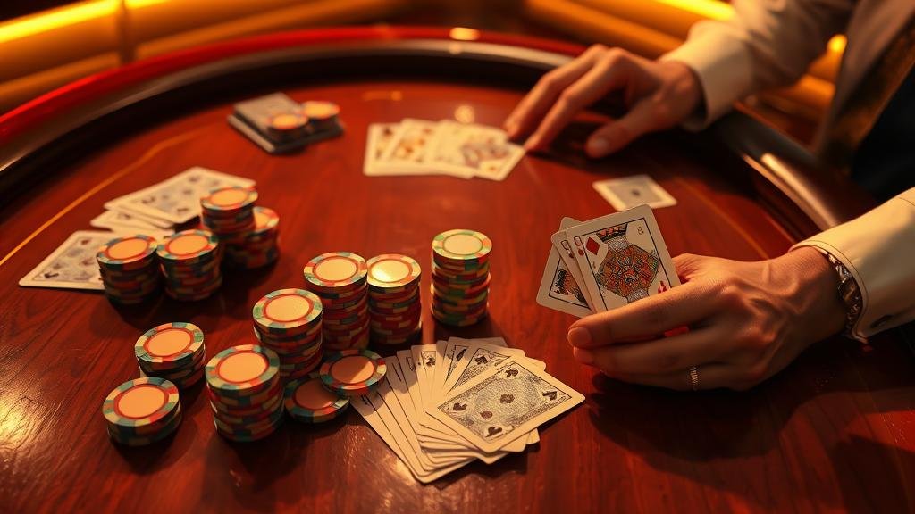 ตัวอย่างเค้าไพ่สามตัดในบาคาร่า