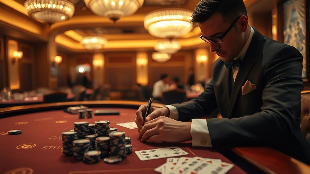 หน้าจอเกมบาคาร่าพร้อมการตั้งค่าเดิมพัน