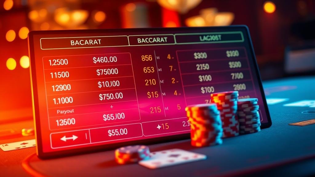 อินโฟกราฟิกแสดงเทคนิคการเดินเงินและกลยุทธ์บาคาร่า