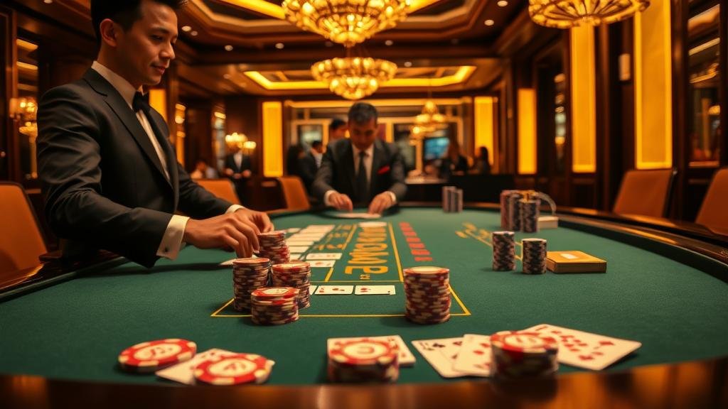 หน้าจอแสดงสถิติและเค้าไพ่บาคาร่า