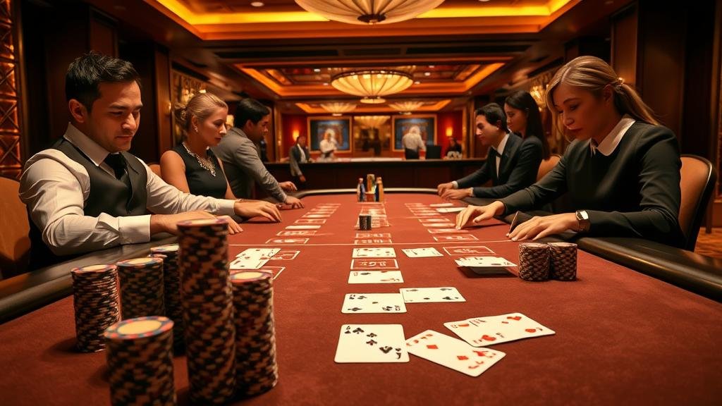 โต๊ะบาคาร่าในคาสิโนหรู