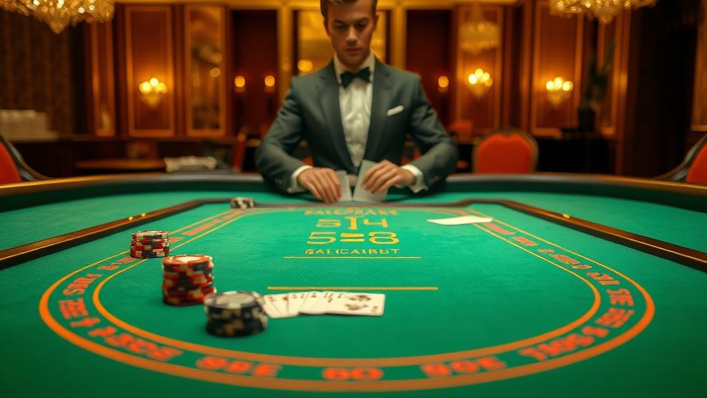 การตั้งค่าและเปิดไพ่ในเกมบาคาร่า