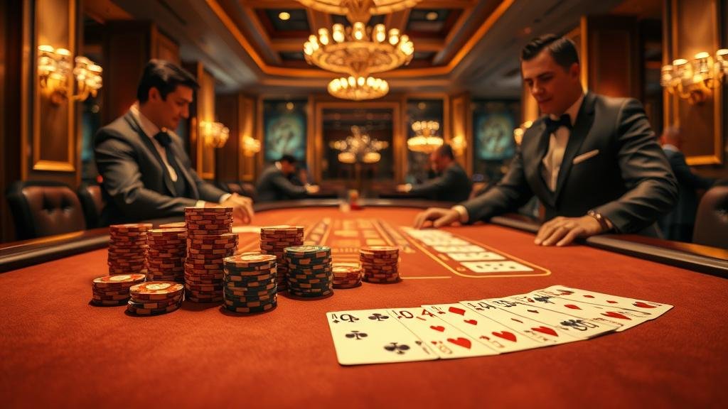 มือถือไพ่บาคาร่าพร้อมการตัดสินใจ