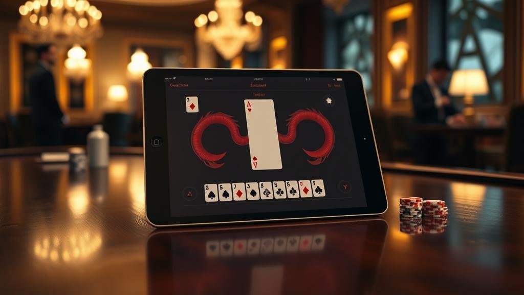 การใช้แท็บเล็ตเพื่ออ่านเค้าไพ่บาคาร่า ลูกปัด และถนนไม้ขีด