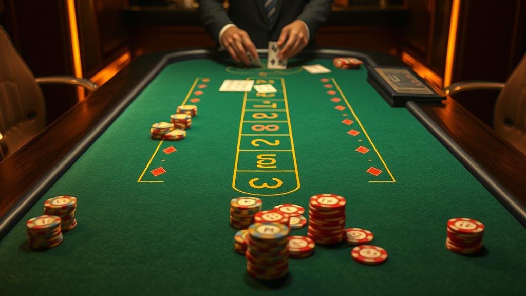 โต๊ะบาคาร่า Playtech แสดงตัวเลือกการเดิมพัน