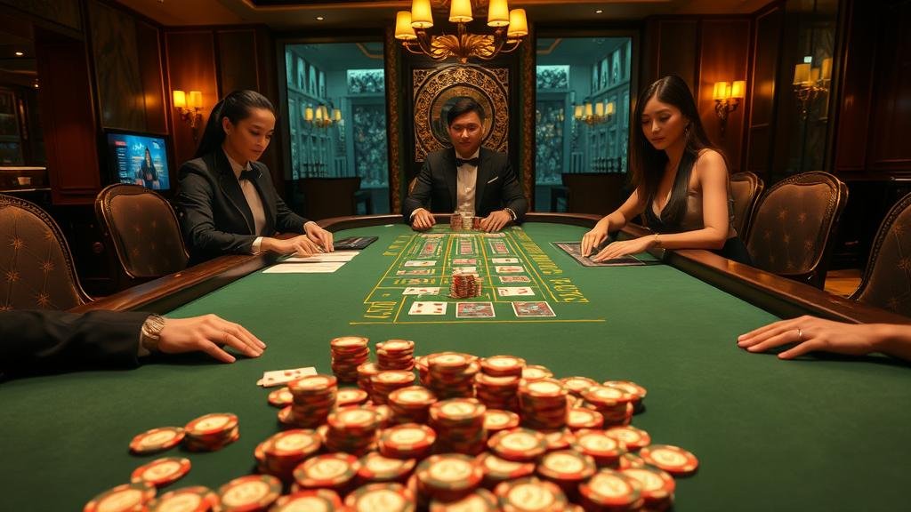 หน้าจอแสดงสถิติบาคาร่าพร้อมเปอร์เซ็นต์