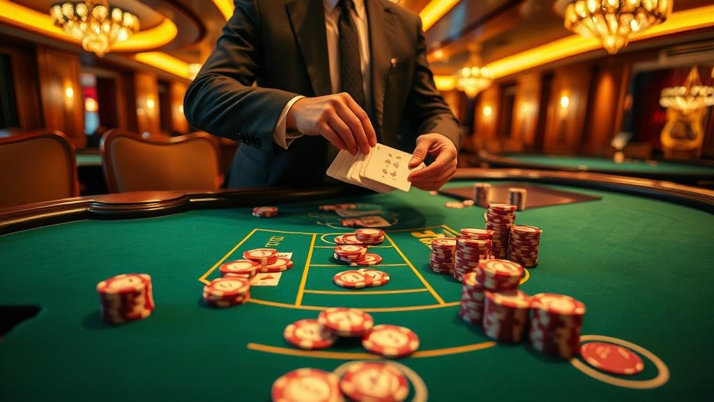 หน้าจอแอปพลิเคชันบาคาร่า แสดงผลการเล่นและเค้าไพ่