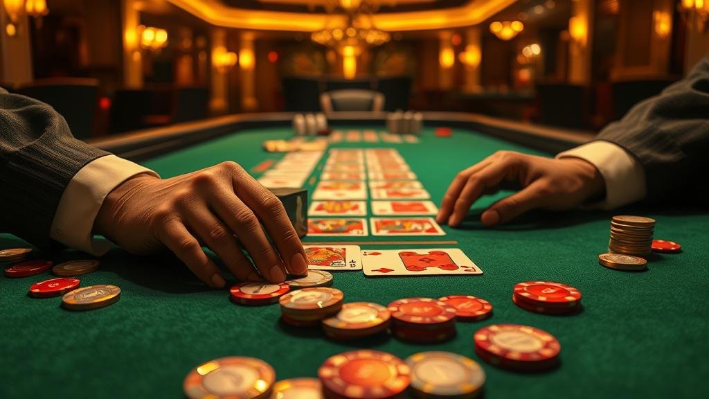 กราฟแสดงอัตราจ่ายและเปอร์เซ็นต์การชนะบาคาร่า