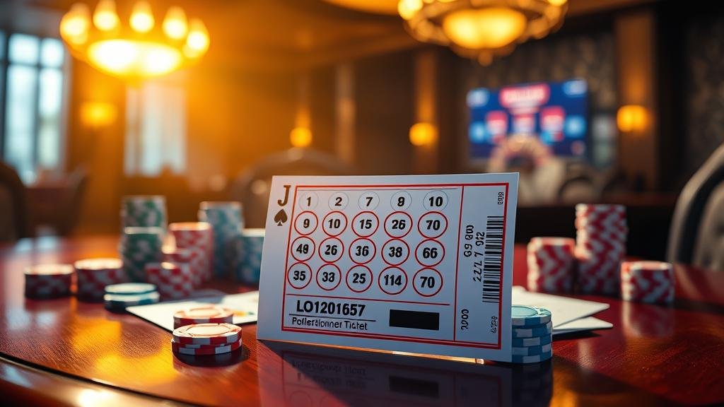 กราฟิกแสดงแนวโน้มตลาดหุ้นและตัวเลขหวย