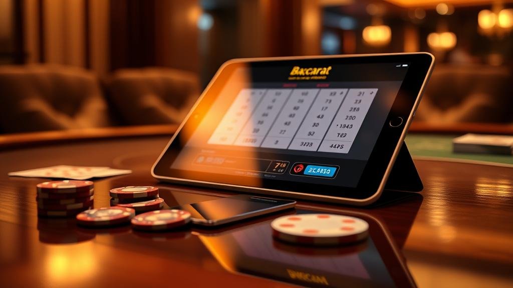 การวิเคราะห์สถิติบาคาร่าบนแท็บเล็ต