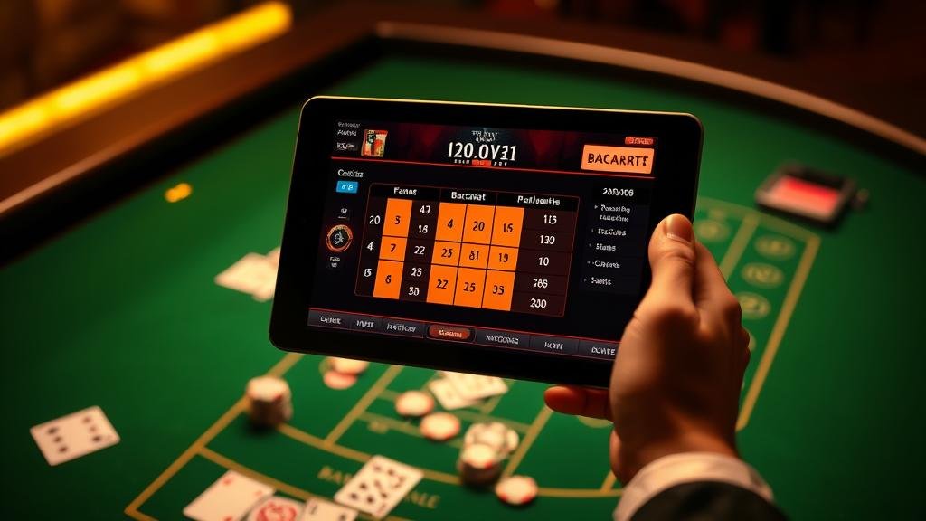 การดูสถิติบาคาร่าบนแท็บเล็ต