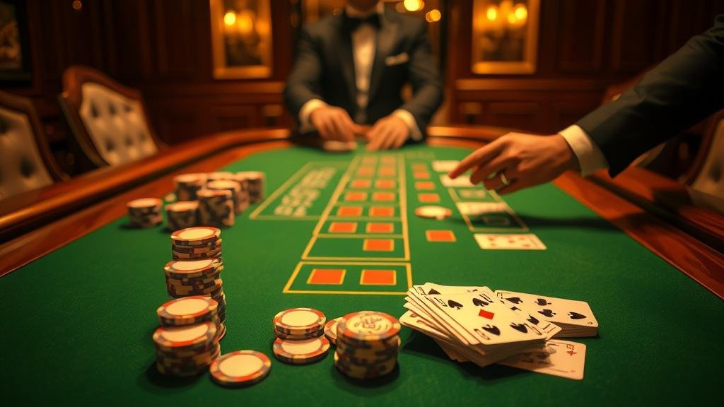 ดีลเลอร์กำลังแจกไพ่บาคาร่าในห้อง Private