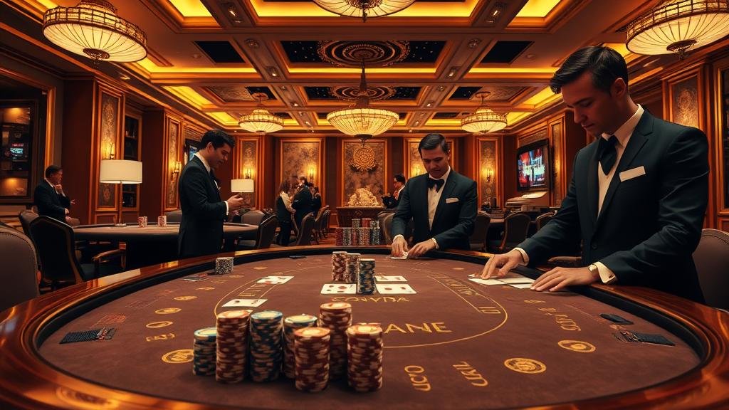 ดีลเลอร์บาคาร่ามืออาชีพในสตูดิโอ