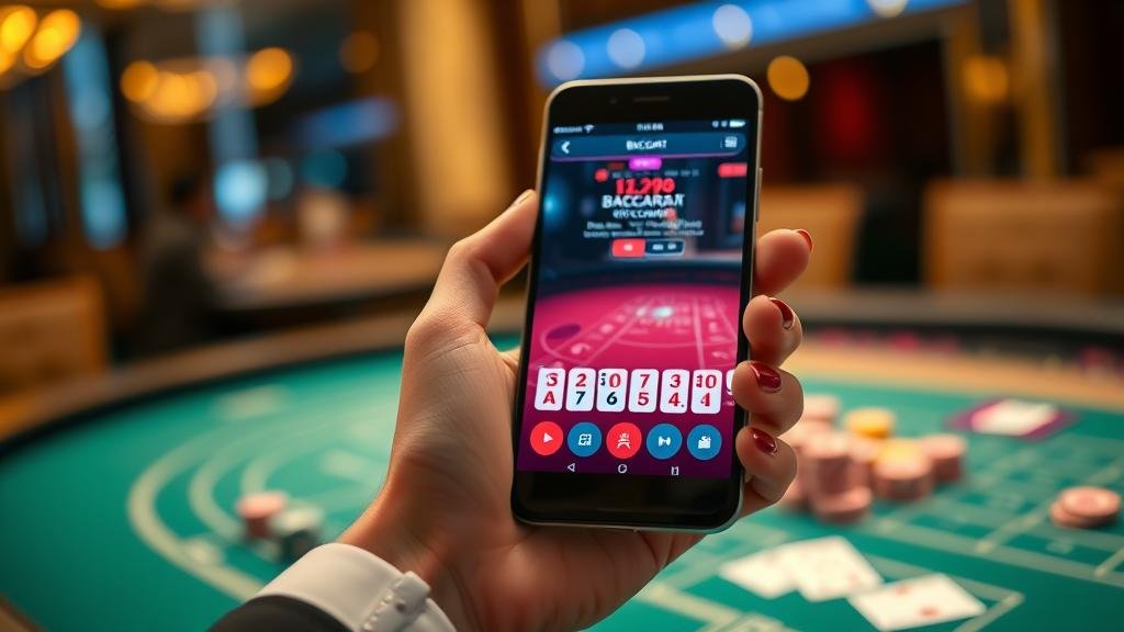 หน้าจอเกมบาคาร่าบนมือถือ