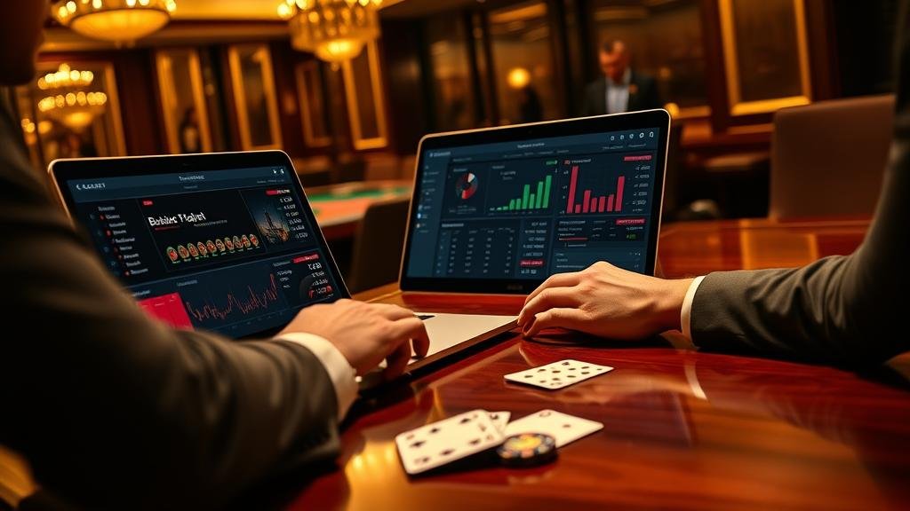 อินโฟกราฟิกแสดงกลยุทธ์และสถิติการวิเคราะห์บาคาร่า