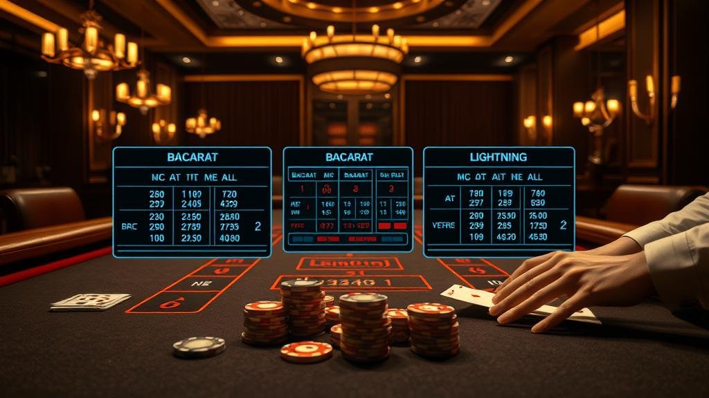 ตัวอย่างเค้าไพ่ บาคาร่า ลูกปัด และถนนใหญ่