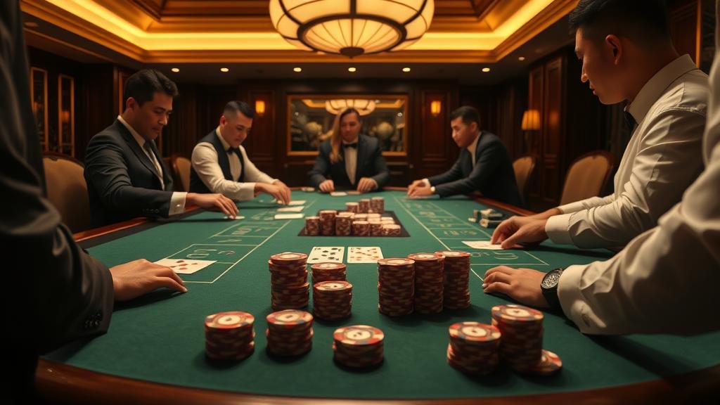 การแสดงผลเค้าไพ่ถนนไม้ขีดในบาคาร่า