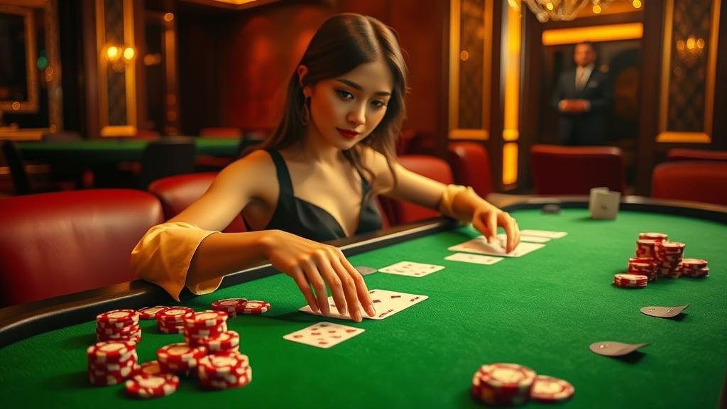 ไพ่บาคาร่าที่แสดงผลแต้ม