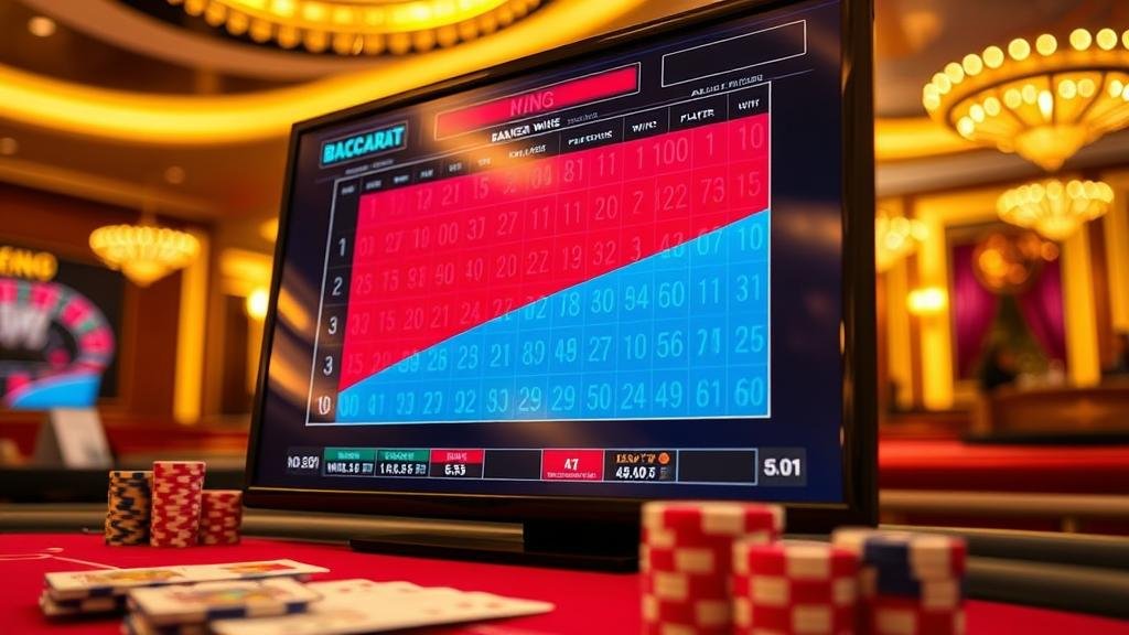 กราฟแสดงกลยุทธ์การเดินเงินบาคาร่า LuckyStreak