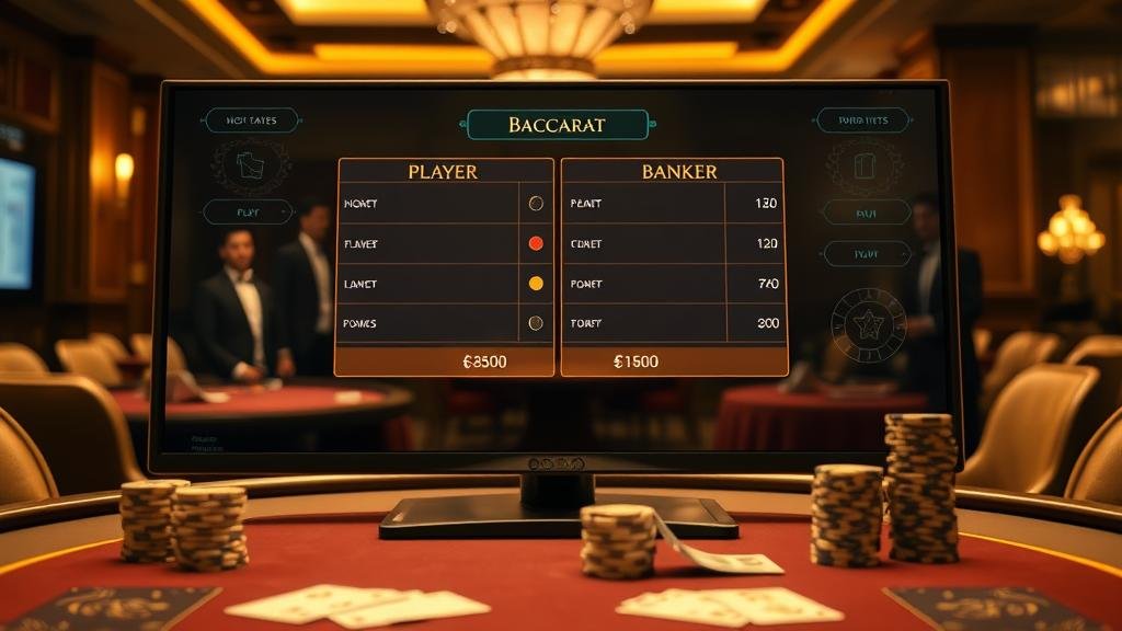 การแสดงผลเค้าไพ่บาคาร่าบนหน้าจอมือถือ