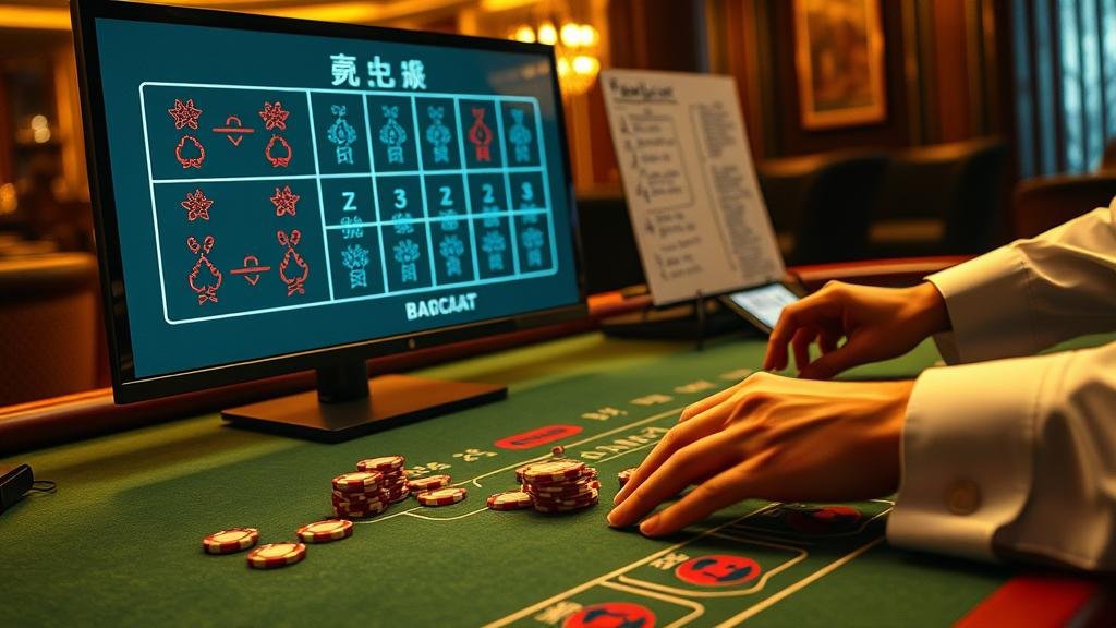 นักพนันกำลังวิเคราะห์เค้าไพ่บาคาร่า