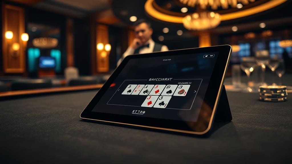 การคำนวณกลยุทธ์บาคาร่าบนแท็บเล็ต
