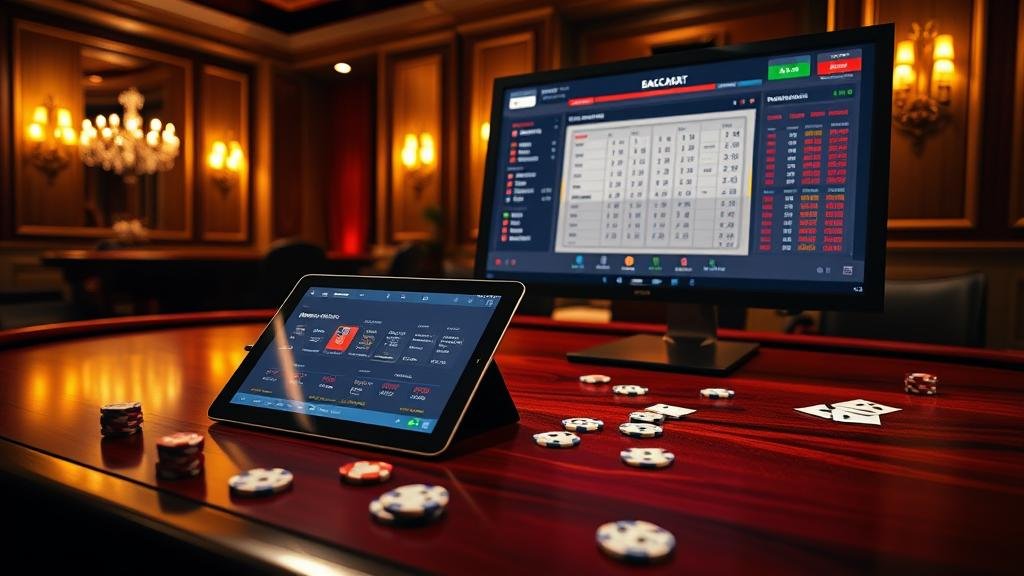 การใช้ iPad เล่นบาคาร่าพร้อมวิเคราะห์สถิติ