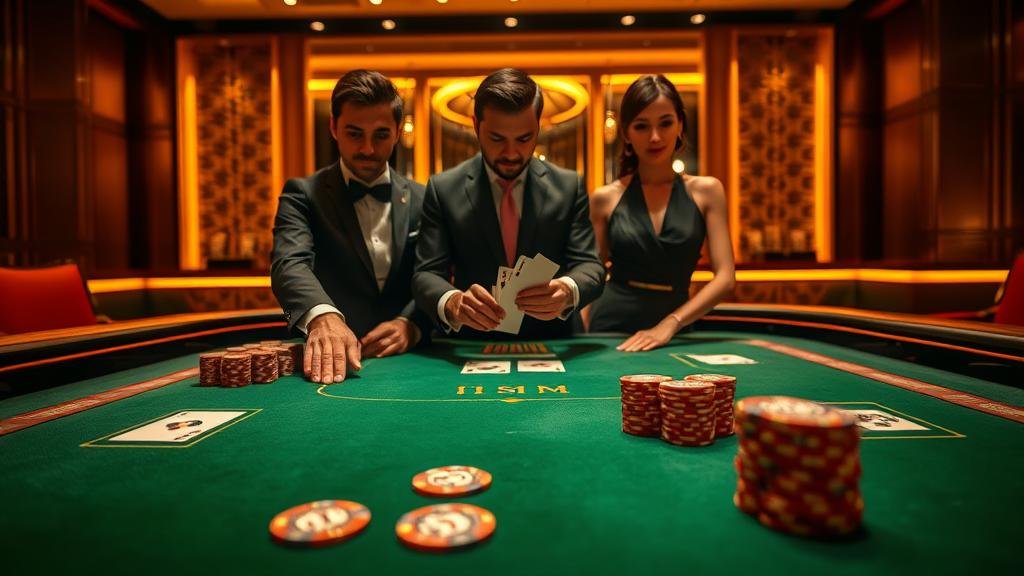 หน้าจอโทรศัพท์มือถือแสดงเกมบาคาร่า Playtech