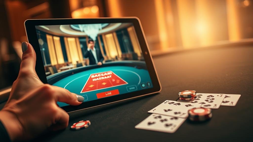 การเล่นบาคาร่าบนแท็บเล็ต