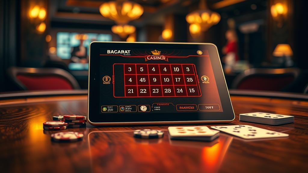 การวางเดิมพันบาคาร่าบนแท็บเล็ต