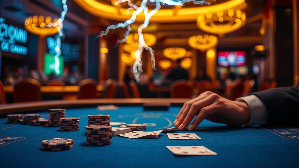 ดีลเลอร์สาวสวยในเกมบาคาร่าสายฟ้า