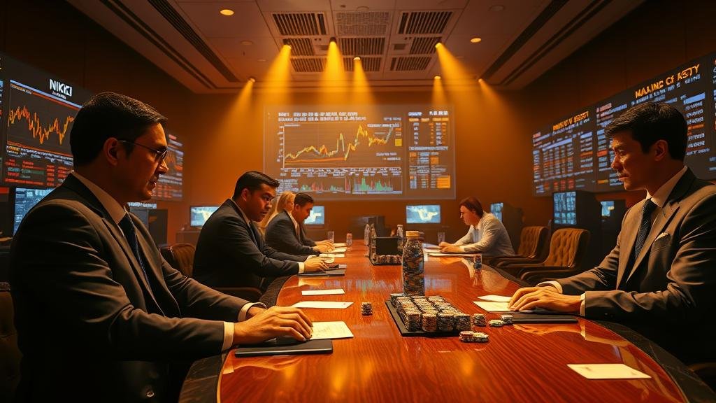 ดัชนีหุ้นดาวโจนส์บนหน้าจอ