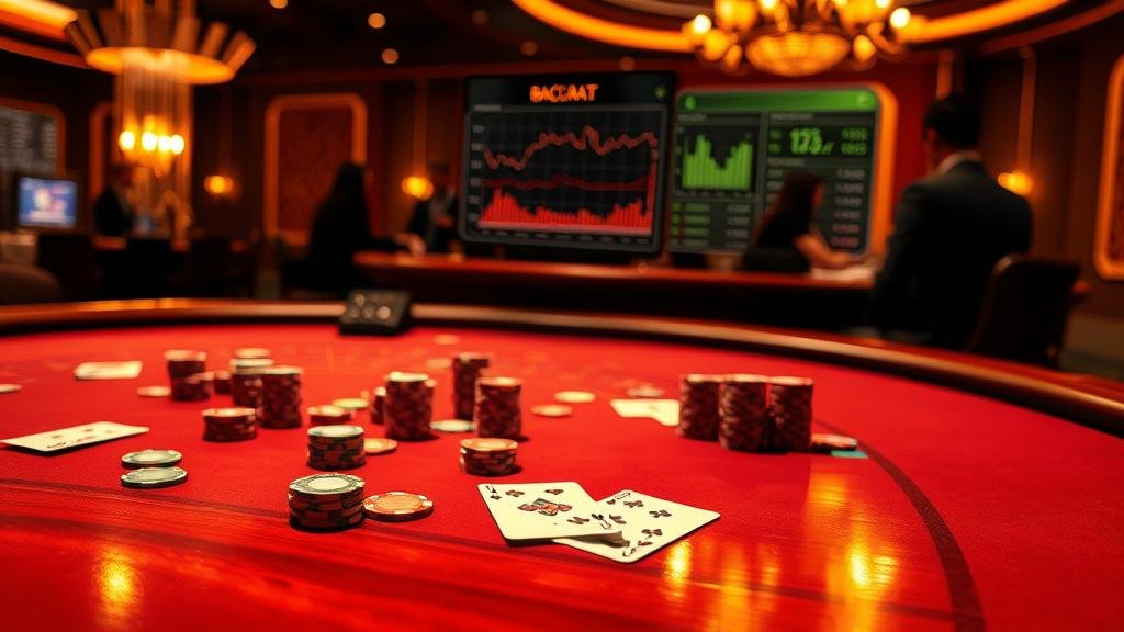 กราฟแสดงสถิติเปอร์เซ็นต์การชนะของบาคาร่า