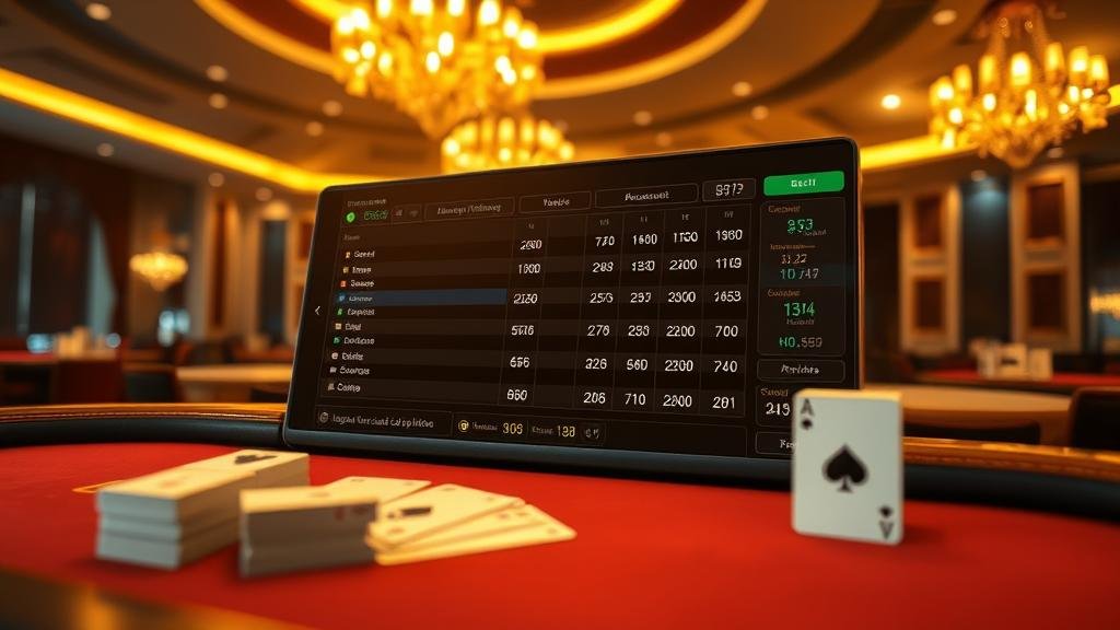 ตารางแสดงเค้าไพ่บาคาร่าแบบต่างๆ