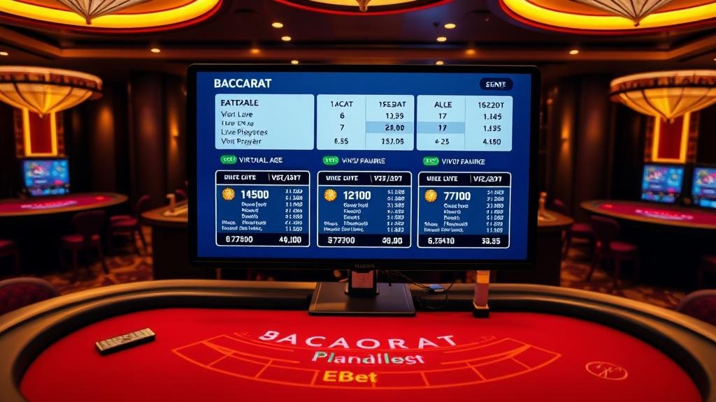 หน้าจอเกมบาคาร่า EBet