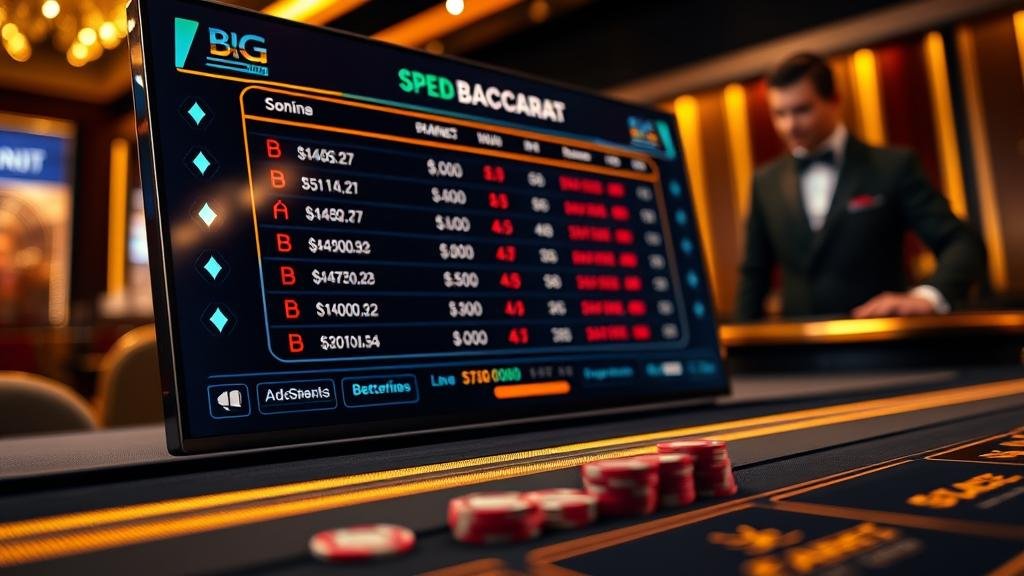 ภาพหน้าจอเกมบาคาร่าไลฟ์สปีดจากค่าย EBet