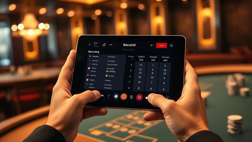 การแสดงผลเค้าไพ่บาคาร่าบนหน้าจอคอมพิวเตอร์