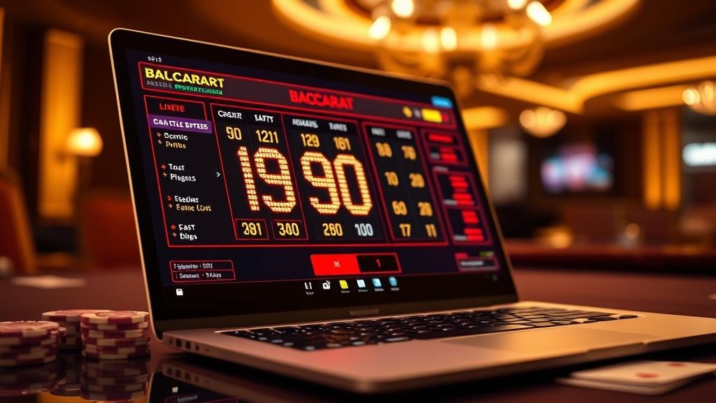 สกอร์บอร์ดบาคาร่าแสดงรูปแบบการออกไพ่