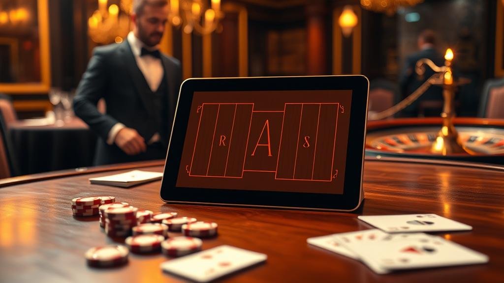 ภาพแสดงกลยุทธ์การเดินเงินบาคาร่าบนแท็บเล็ต