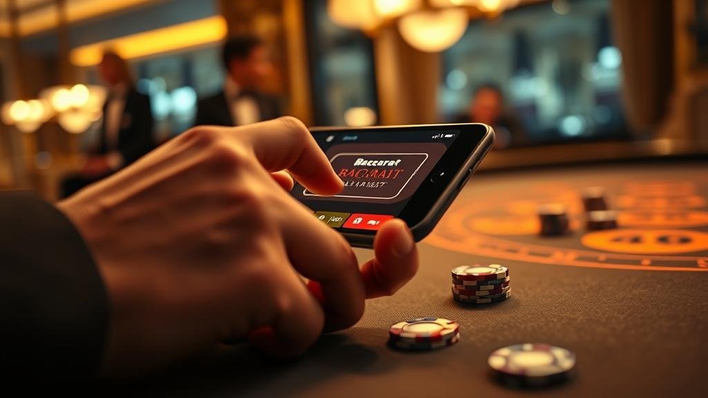 หน้าจอเกมบาคาร่าสดบนมือถือพร้อมสถิติ