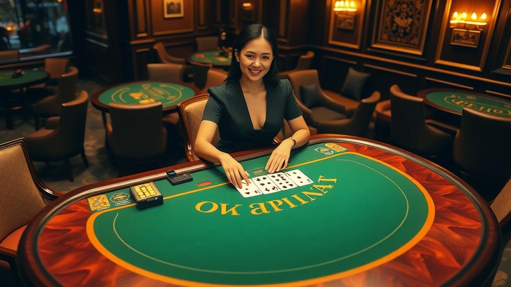 โต๊ะบาคาร่า Portomaso สไตล์คาสิโนจริง