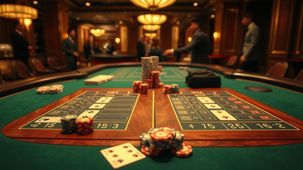 หน้าจอเกมบาคาร่า Fazi พร้อมตัวเลือกเดิมพัน