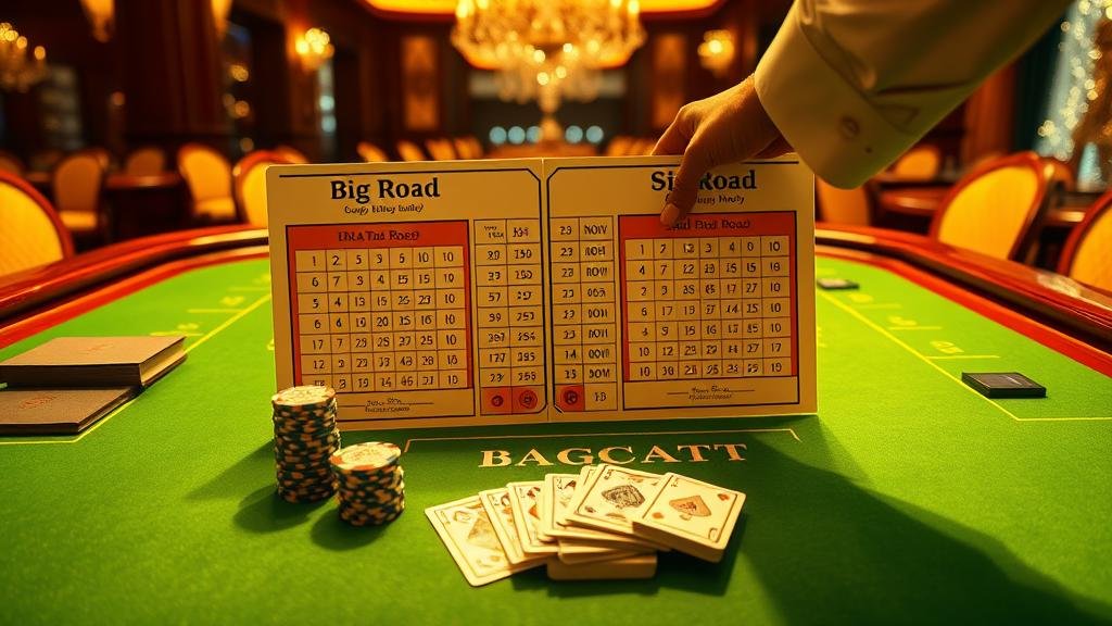 ภาพแสดงเทคนิคเดินเงินบันไดเงินในบาคาร่า