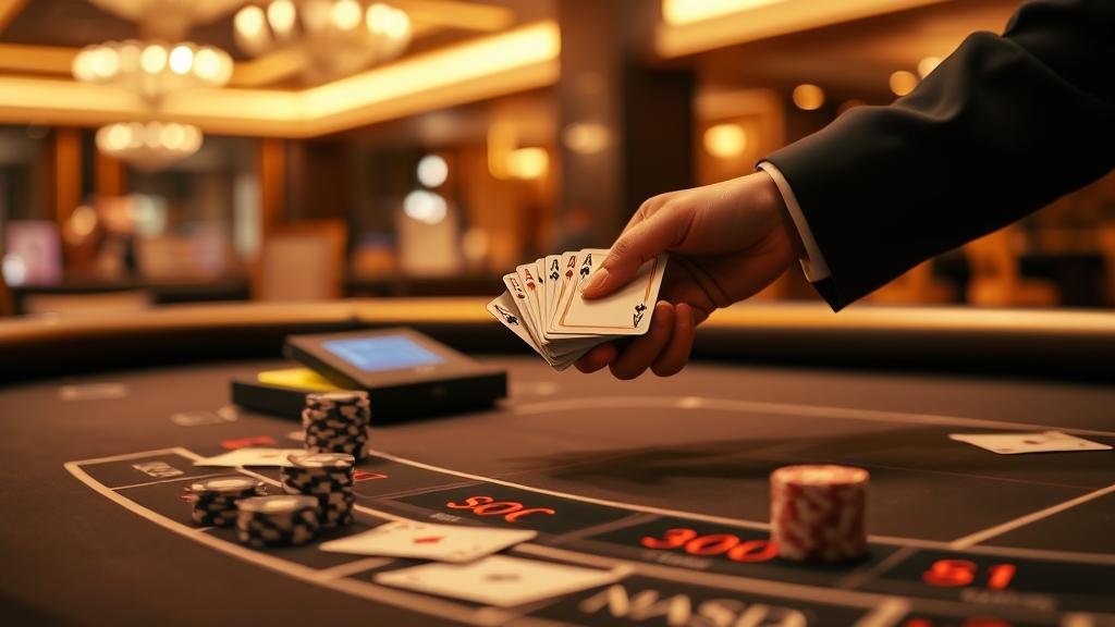 ดีลเลอร์บาคาร่ากำลังแจกไพ่