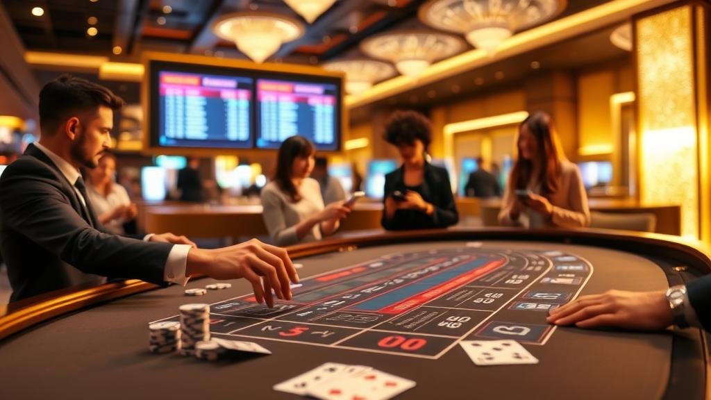 หน้าจอเกมบาคาร่าแสดงอัตราจ่ายและเปอร์เซ็นต์