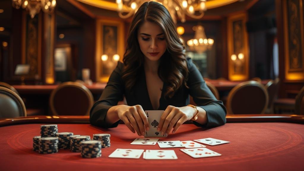 หน้าจอแสดงเค้าไพ่บาคาร่า AE Gaming