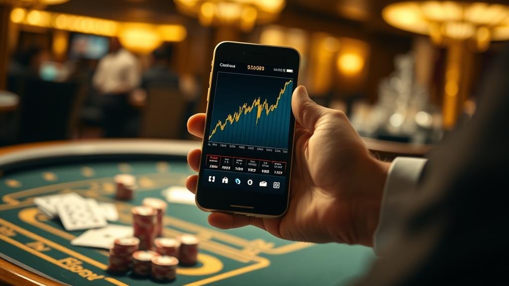 กราฟดัชนี Dow Jones พร้อมวิวเมืองนิวยอร์ก