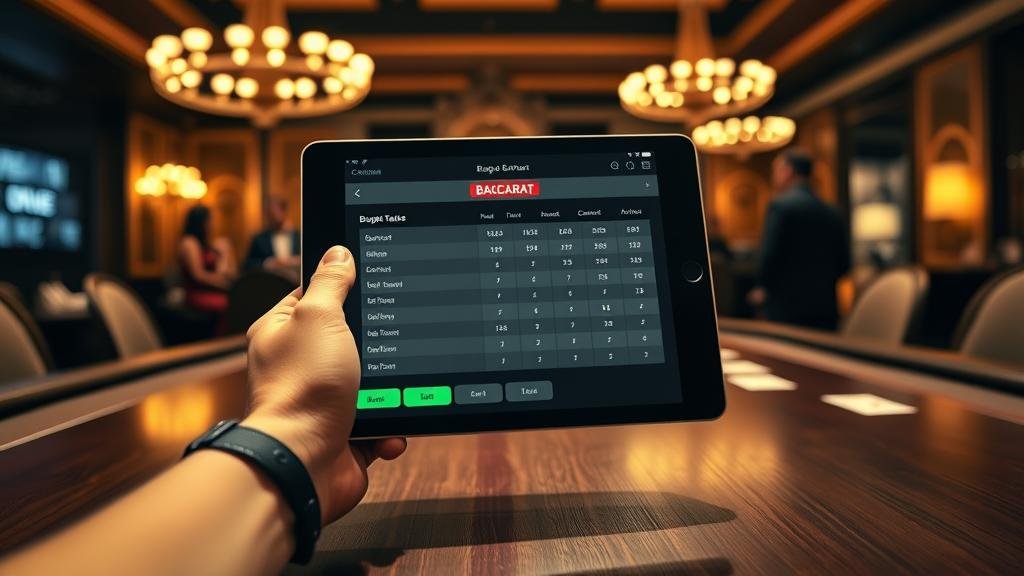 การเลือกห้องบาคาร่าบน iPad