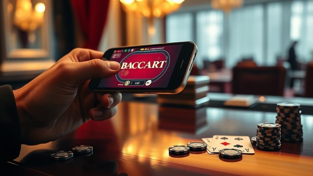 หน้าจอเกมบาคาร่าสดบน iPad
